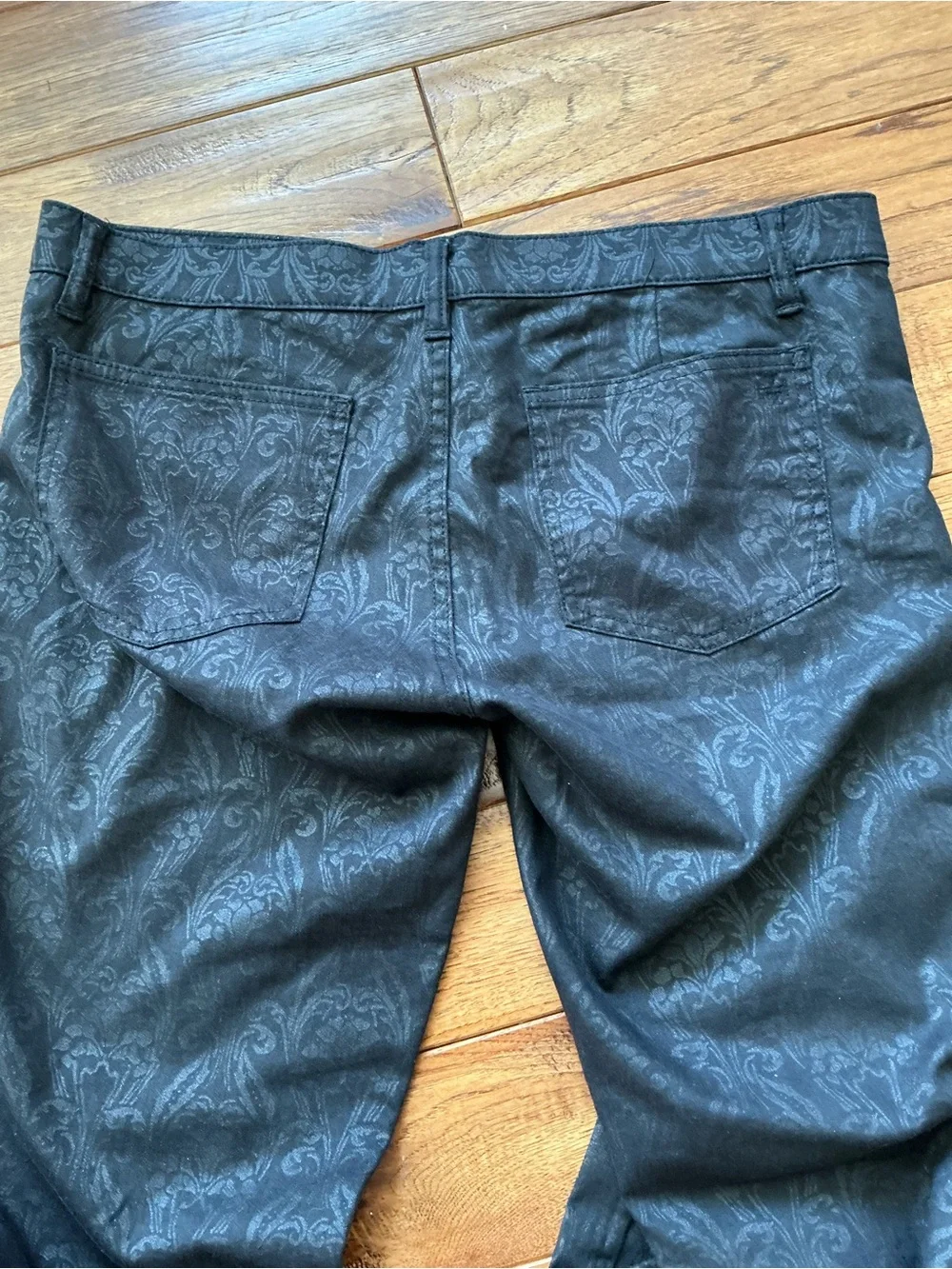 Tory Burch Brocade Pattern Black Jeans, Pants, size 31